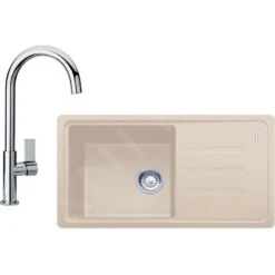 Franke Colonnes - Set De Cuisine G119, évier En Fragranit BSG 611-78/39 + Robinet FP 0408.031, Sahara/chrome 114.0441.163