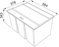 Franke Poubelle Tri Sélectif - Poubelle Encastrable Easysort 600-3-0 121.0494.192 -Cuisine Articles Magasin 0415168dcd0ff01343a96905