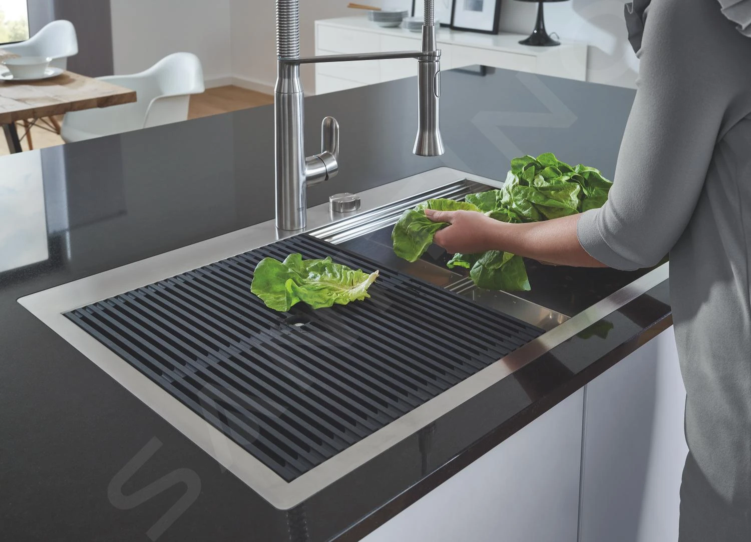 Grohe K7 - Mitigeur D’évier Avec Bras Flexible, Supersteel 31379DC0 6 Grohe K7 - Mitigeur D’évier Avec Bras Flexible, Supersteel 31379DC0 – Image 4