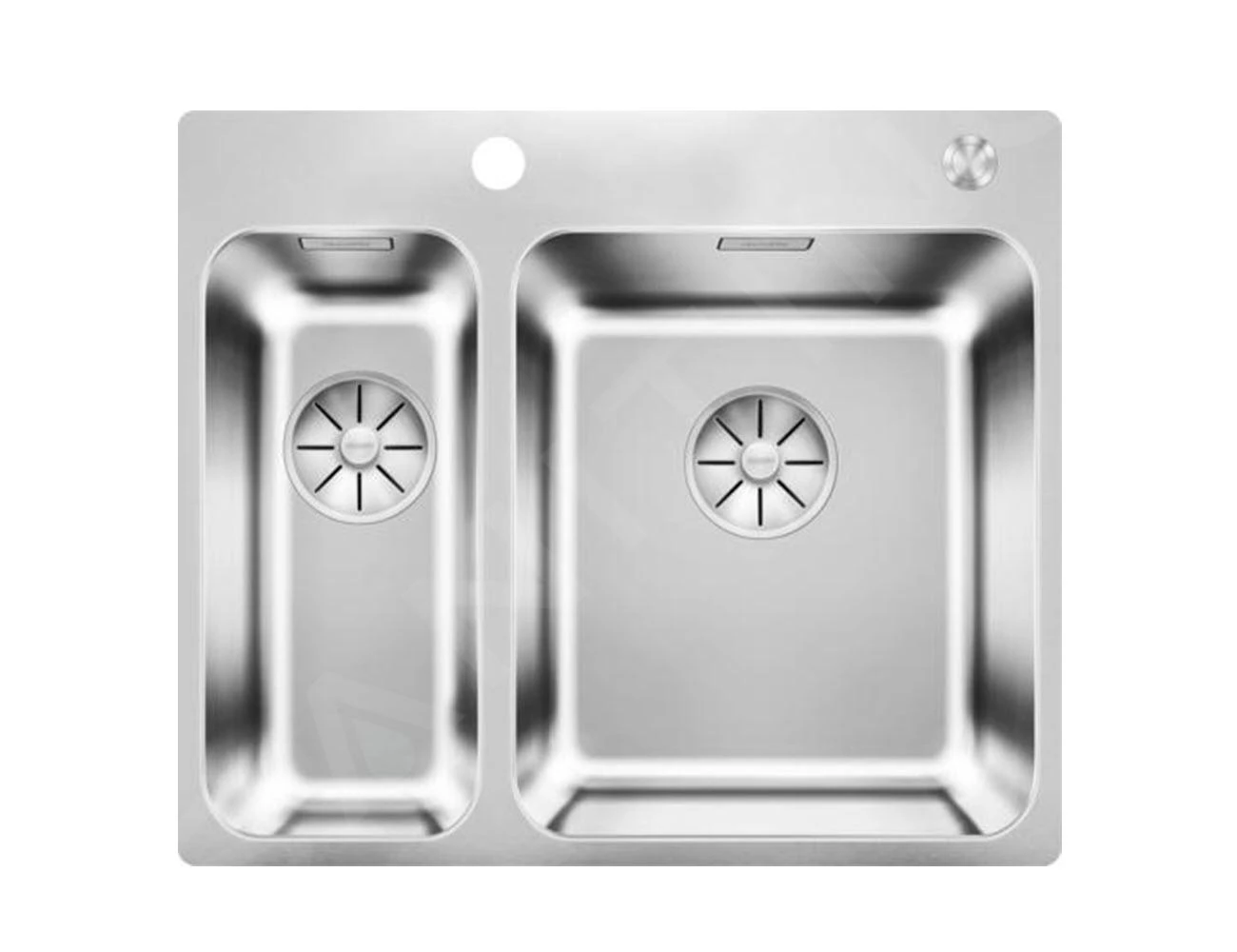 Blanco Solis 340/180 - Évier 585x500 Mm Avec Commande Excentrique PushControl, Inox Brossé 526132