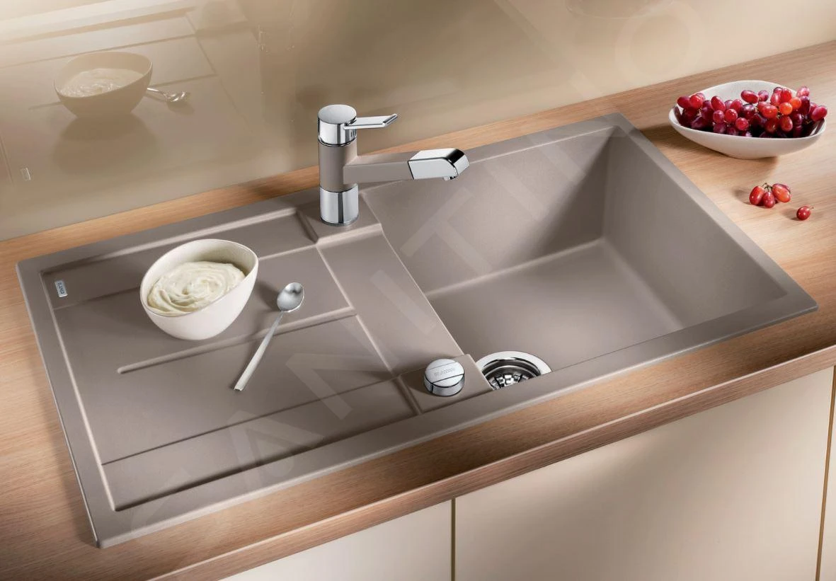 Blanco Metra 5 - Évier En Silgranit, 860x500 Mm, Avec Commande De Vidage, Noir 525918 5 Blanco Metra 5 - Évier En Silgranit, 860x500 Mm, Avec Commande De Vidage, Noir 525918 – Image 3