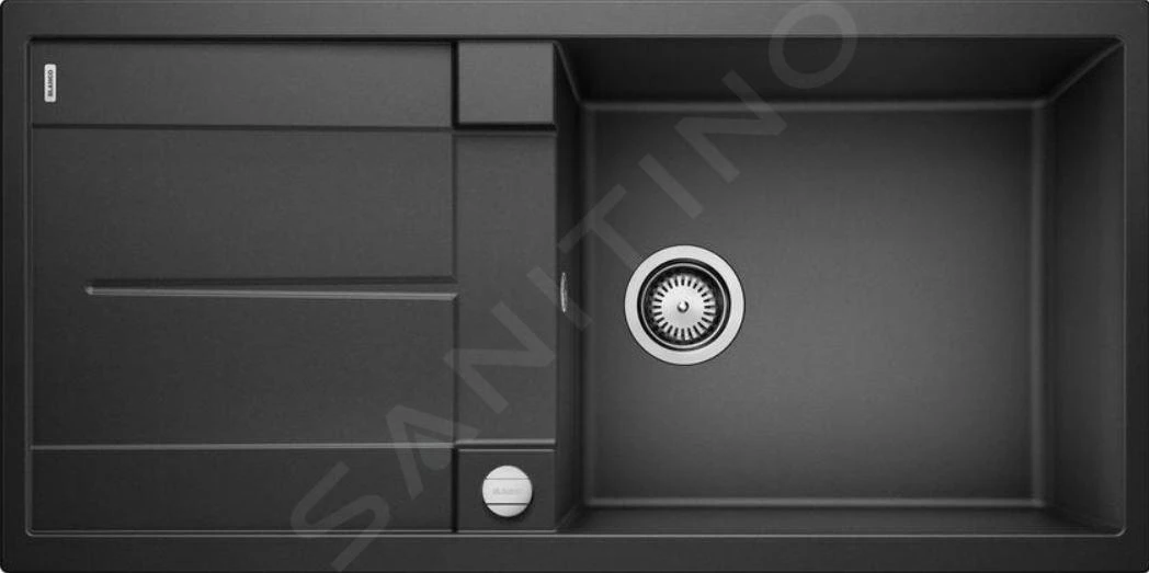 Blanco Metra XL 6 - Évier En Silgranit, 990x490 Mm, Avec Commande De Vidage, Noir 525933 3 Blanco Metra XL 6 - Évier En Silgranit, 990x490 Mm, Avec Commande De Vidage, Noir 525933