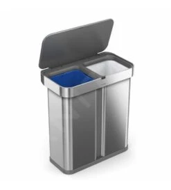 Simplehuman Poubelles - Poubelle Sans Contact Pour Tri Sélectif, Avec Commande De Voix Et De Mouvement, 58 L, Inox Brossé ST2036 -Cuisine Articles Magasin 0ffcf71bac0385cc8d9f73d7