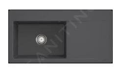 Villeroy & Boch Subway Style 60 - Évier En Céramique 100x51 Cm, CeramicPlus, Graphite 336201i4