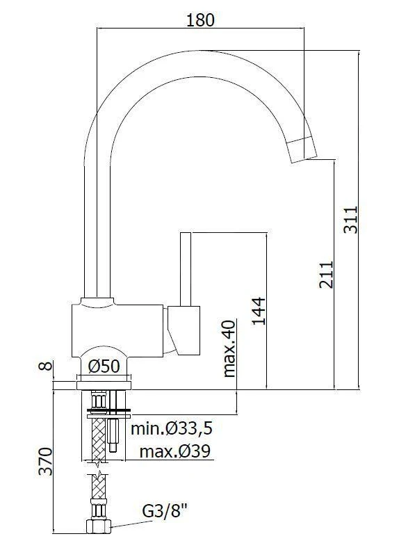 Paffoni Stick - Mitigeur D’évier, Chrome SK180CR 4 Paffoni Stick - Mitigeur D’évier, Chrome SK180CR – Image 2