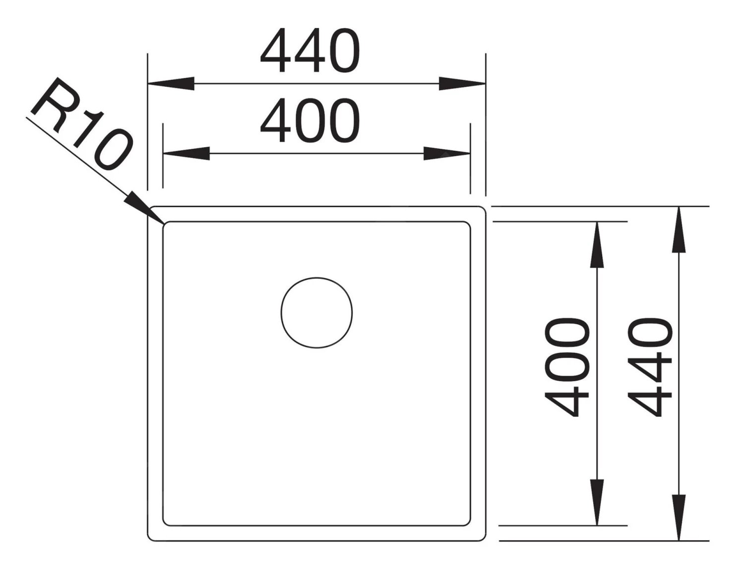 Blanco Claron 400 - Évier, 440x440 Mm, Inox 521572 4 Blanco Claron 400 - Évier, 440x440 Mm, Inox 521572 – Image 2