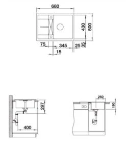 Blanco Metra 45 - Évier En Silgranit, 680x500 Mm, Compact, Tartufo 519569 -Cuisine Articles Magasin 11d4ea7f6fae7aa2062c3db2