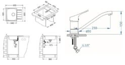 Alveus Sets - Ensemble D&apos;évier Line 110, Robinetterie Riviera + Cadeau, Chrome SETA741 -Cuisine Articles Magasin 12138a80582d65150e40fe44