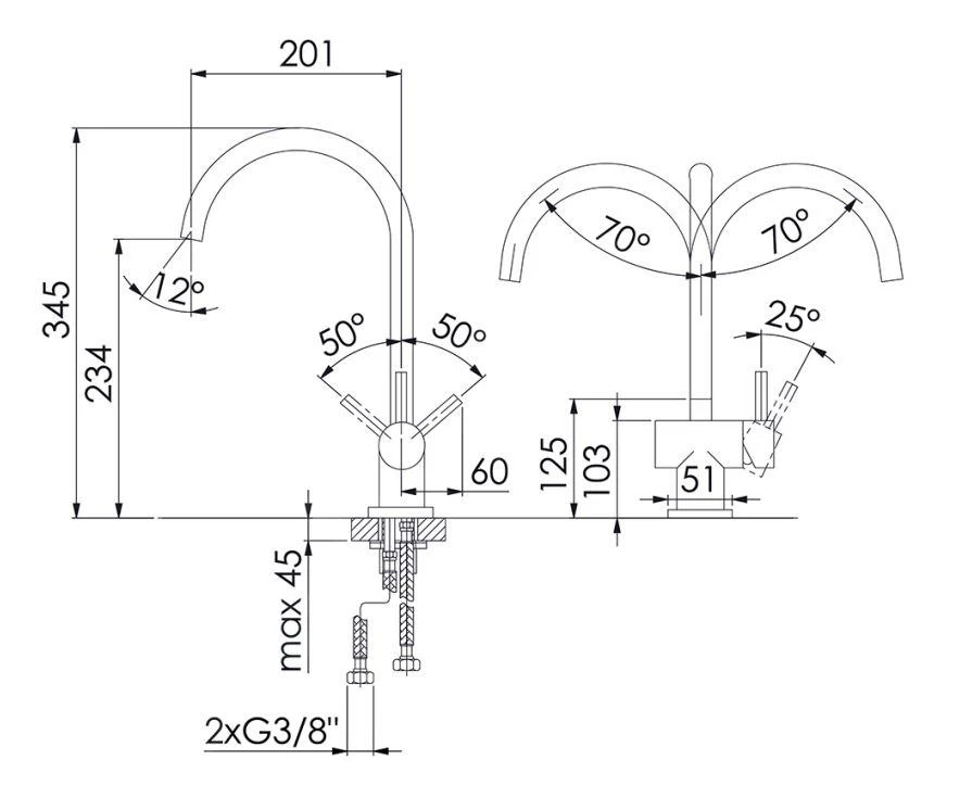 Steinberg 100 - Mitigeur D'évier, Noir Mat 100 1400 S 4 Steinberg 100 - Mitigeur D'évier, Noir Mat 100 1400 S – Image 2