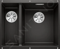 Blanco Subline 340/160 - Évier En Silgranit, 555x460 Mm, Bac à Droite, Noir 525986
