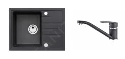 Alveus Sets - Ensemble D'évier Intermezzo 30 Et La Robinetterie Nina, Carbone SETA002