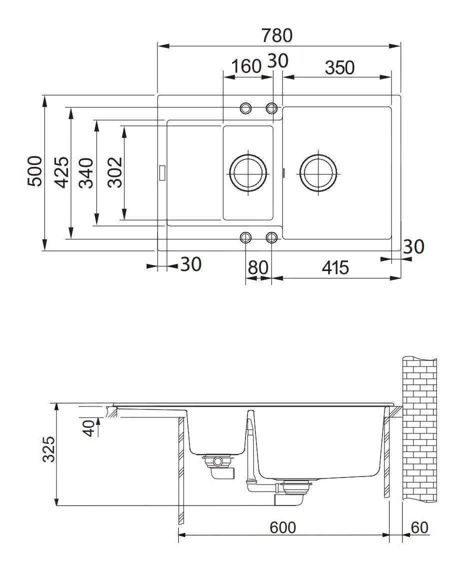 Franke Maris - Évier En Fragranit MRG 651-78, 780x500 Mm, Pierre Gris 114.0285.340 4 Franke Maris - Évier En Fragranit MRG 651-78, 780x500 Mm, Pierre Gris 114.0285.340 – Image 2