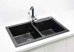 Alveus Rock - Évier En Granit 780x480 Mm, Avec Commande De Vidage, Carbone 1090965 -Cuisine Articles Magasin 1ad104c1a257a8e3d5129ef0