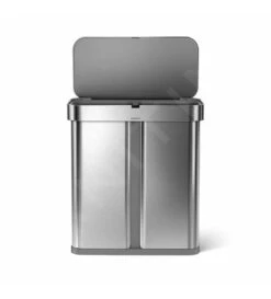 Simplehuman Poubelles - Poubelle Sans Contact Pour Tri Sélectif, Avec Commande De Voix Et De Mouvement, 58 L, Inox Brossé ST2036 -Cuisine Articles Magasin 1add9af730cd02f0b4ba7bba