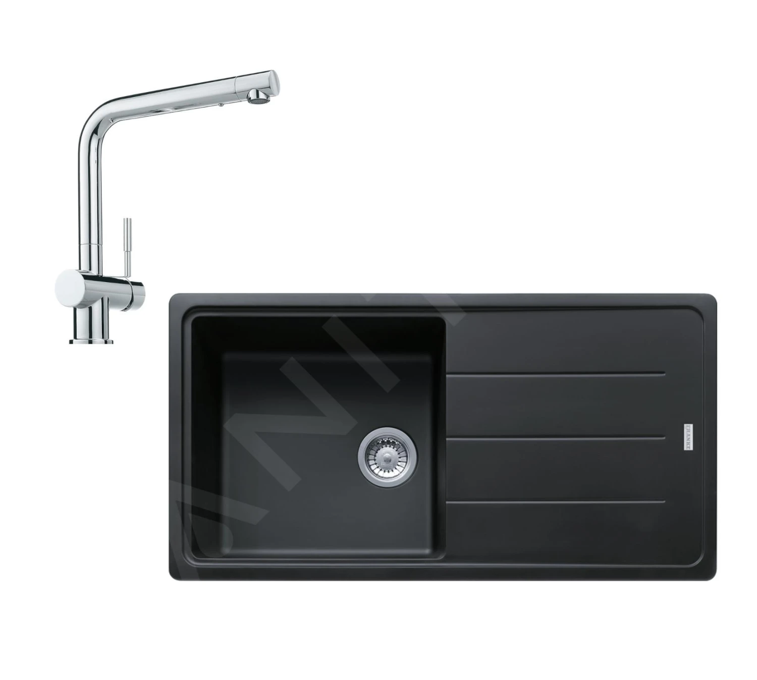 Franke Colonnes - Ensemble G135, évier En Fragranit BFG 611 Et Mitigeur Samoa, Noir Mat / Chrome 114.0675.663 3 Franke Colonnes - Ensemble G135, évier En Fragranit BFG 611 Et Mitigeur Samoa, Noir Mat / Chrome 114.0675.663