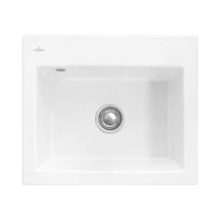 Villeroy & Boch Subway 60 - Évier En Céramique 60x51 Cm, CeramicPlus, Blanc Alpin 330901R1