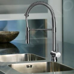 Paffoni Stick - Mitigeur D’évier Avec Douchette Extractible, Chrome SK179CR -Cuisine Articles Magasin 20934aa620e6a903458cf8a4