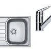 Franke Colonnes - Ensemble N79, évier Inox SKN 611-79 Et Robinetterie FC 9547.031, Inox/chrome 101.0618.832