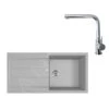 Franke Colonnes - Ensemble De Cuisine T77, évier En Tectonite S2D 611-100 Et Mitigeur FN 0147.031, Gris / Chrome 143.0650.603 -Cuisine Articles Magasin 24207c75fd4c75be8f3eedc9