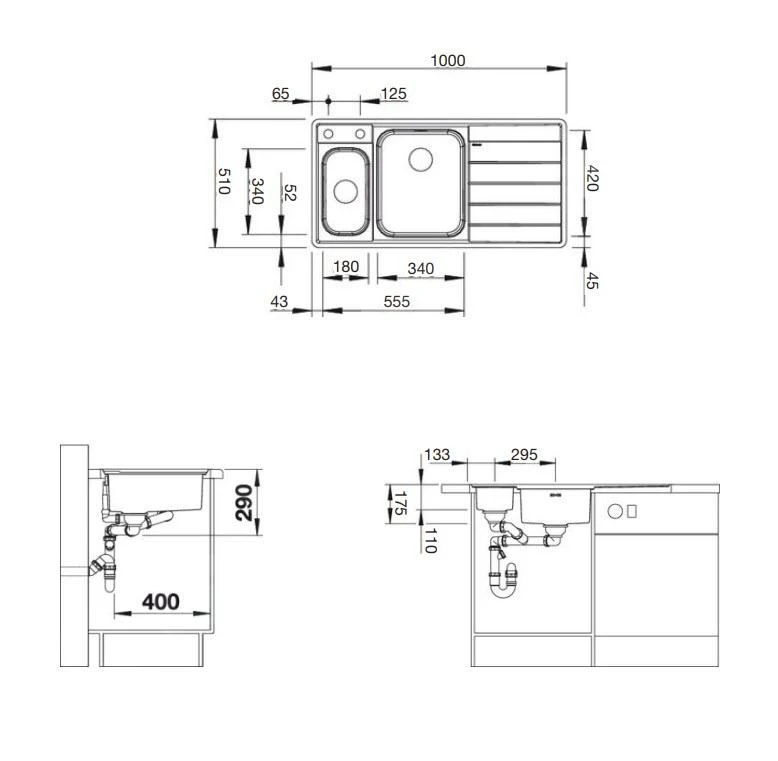 Blanco Axis III - Évier, 1000x510 Mm, Avec Accessoires, InFino, Inox 522105 4 Blanco Axis III - Évier, 1000x510 Mm, Avec Accessoires, InFino, Inox 522105 – Image 2