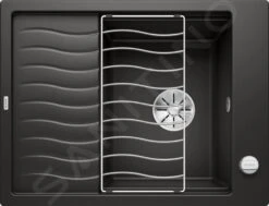 Blanco Elon 45 - Évier En Silgranit, 650x500 Mm, Avec Commande De Vidage Et Accessoires, Noir 525879