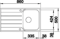 Blanco Lemis 45 - Évier, 860x500 Mm, Avec Commande Du Vidage, Inox Brossé 523031 -Cuisine Articles Magasin 282c529e5d613844019c8bc3