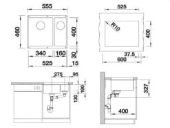 Blanco Subline 340/160 - Évier En Silgranit, 555x460 Mm, InFino, Bac à Gauche, Anthracite 523548 -Cuisine Articles Magasin 2ad81c2a11b19c932e474df3