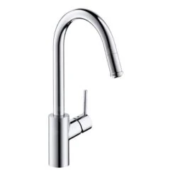 Hansgrohe Talis M52 - Mitigeur D&apos;évier Pliable M5214-H260 Avec Douchette Extractible, SBox, Chrome 73864000