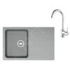 Franke Colonnes - Ensemble T96, évier En Tectonite OID 611-78 Et Mitigeur FP 9000.031, Gris / Chrome 143.0675.619 -Cuisine Articles Magasin 2cc21ec0f23d870957949c7e