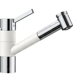 Blanco Tivo S - Robinetterie D’évier Avec Douchette Extractible, Blanc/chrome 517613