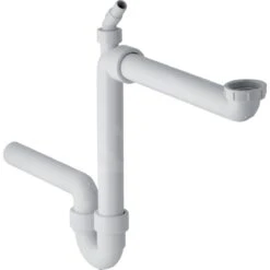Geberit Accessoires - Siphon En Tube Pour éviers, Encombrement Réduit, Sortie Horizontale, D 50 Mm 152.819.11.1