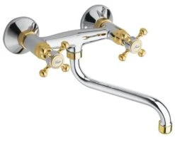 Sapho Reitano Rubinetteria Antea - Mitigeur D&apos;évier Antea, Chrome/or 3062