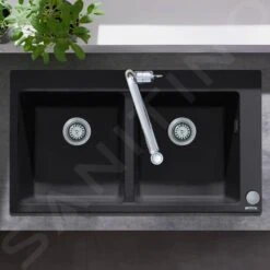 Hansgrohe Éviers - Evier Encastré Granit S510-F770, Graphite Noir 43316170 -Cuisine Articles Magasin 343b9c5e14f4b37c1a3ea888