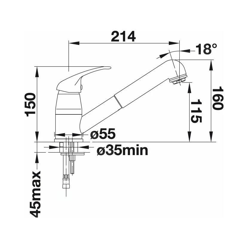 Blanco Daras S - Mitigeur D’évier Avec Douchette Extractible, Chrome 517731 4 Blanco Daras S - Mitigeur D’évier Avec Douchette Extractible, Chrome 517731 – Image 2