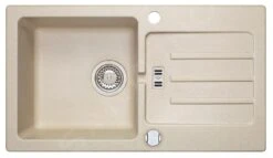 Alveus Victoria - Évier En Granit 770x430 Mm, Avec Commande De Vidage, Beige 1133454