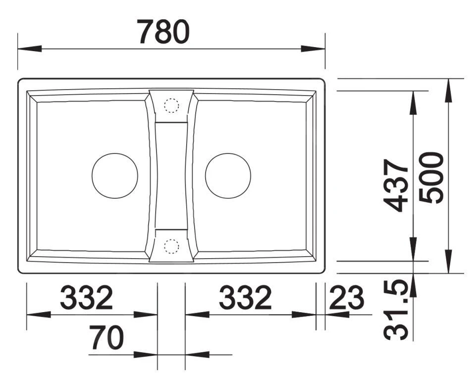 Blanco Lexa 8 - Évier En Silgranit, 780x500 Mm, Avec Commande De Vidage, Noir 525905 4 Blanco Lexa 8 - Évier En Silgranit, 780x500 Mm, Avec Commande De Vidage, Noir 525905 – Image 2