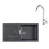 Franke Colonnes - Ensemble De Cuisine T108, évier En Tectonite S2D 611-100 Et Mitigeur FP 9000.31, Noir / Chrome 143.0675.739 -Cuisine Articles Magasin 369feccb765767c9f7d58bf5
