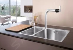 Blanco Andano 340/180 - Évier 585x500 Mm Avec Commande Excentrique PushControl, Inox 525247 -Cuisine Articles Magasin 3754f6a1fd1a634f3dfced75