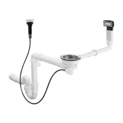 Hansgrohe Garnitures De Vidage - Kit De Trop-plein Automatique Pour évier Granit, Chrome 43937000