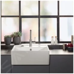 Villeroy & Boch Éviers - Évier En Céramique 630x595 Mm Avec Vidage, CeramicPlus, Blanc Alpin 632061R1 -Cuisine Articles Magasin 37be37737638dc760befb94f