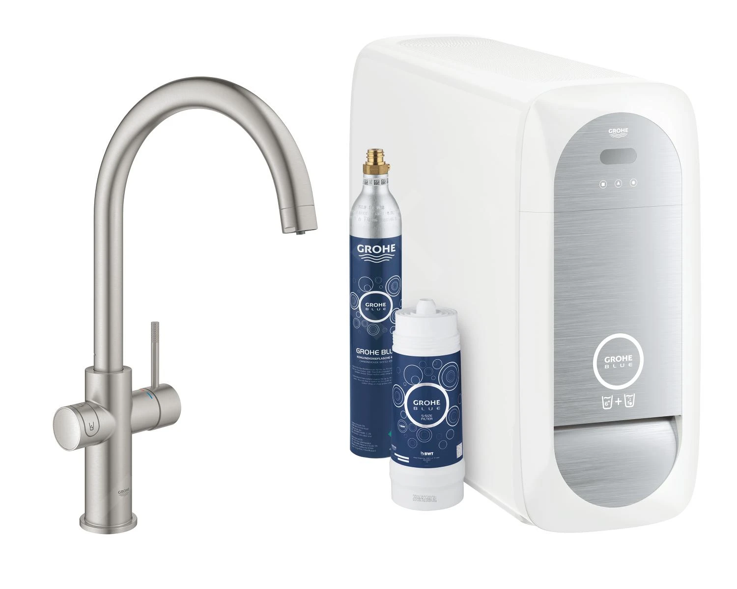 Grohe Blue Home - Mitigeur D’évier, Avec Unité Réfrigérante Et Filtration, Supersteel 31455DC1 3 Grohe Blue Home - Mitigeur D’évier, Avec Unité Réfrigérante Et Filtration, Supersteel 31455DC1