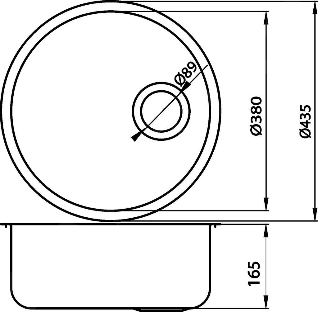 Novaservis Éviers - Évier Rond, Diamètre 430 Mm, Avec Trop-plein, Inox DR43 4 Novaservis Éviers - Évier Rond, Diamètre 430 Mm, Avec Trop-plein, Inox DR43 – Image 2