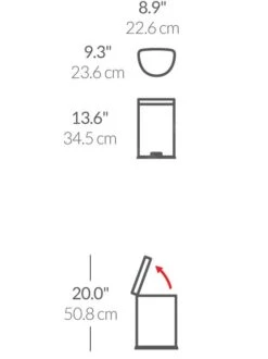 Simplehuman Poubelles - Poubelle 6 L, Blanc CW1835CB -Cuisine Articles Magasin 397f121afe176573687c6b1d