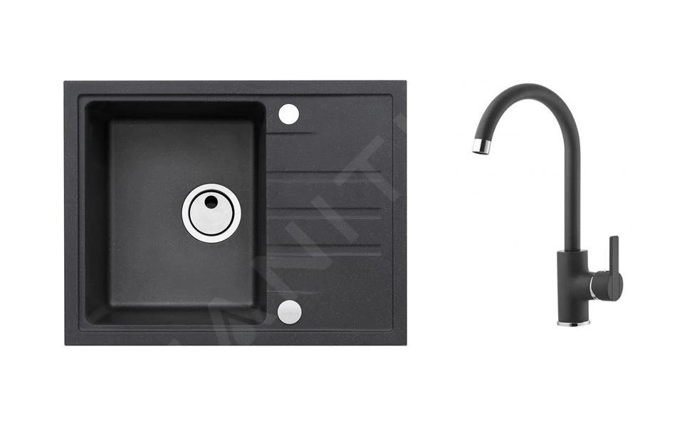 Alveus Sets - Ensemble D'évier Intermezzo 30 Et Robinetterie Tonia, Carbone SETA361 3 Alveus Sets - Ensemble D'évier Intermezzo 30 Et Robinetterie Tonia, Carbone SETA361