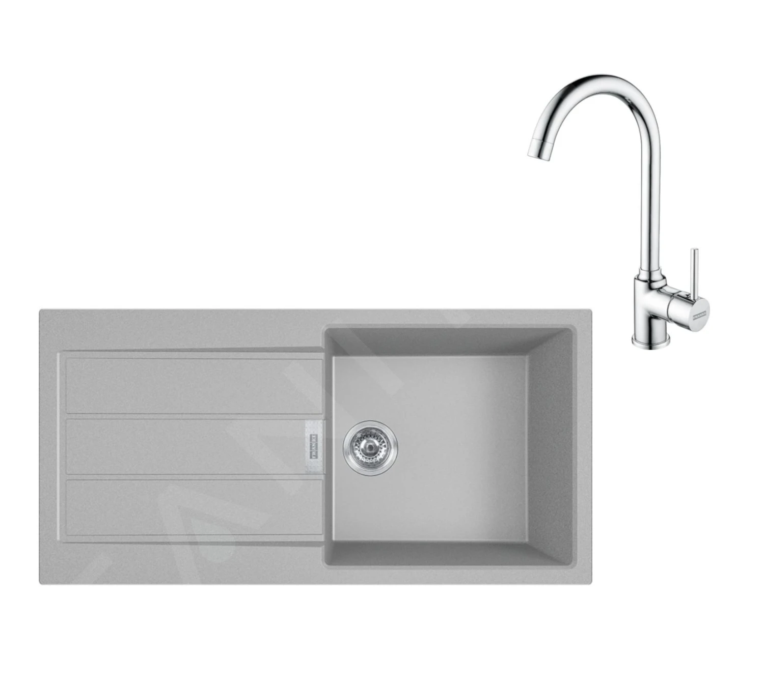 Franke Colonnes - Ensemble De Cuisine T108, évier En Tectonite S2D 611-100 Et Mitigeur FP 9000.31, Gris / Chrome 143.0675.738 3 Franke Colonnes - Ensemble De Cuisine T108, évier En Tectonite S2D 611-100 Et Mitigeur FP 9000.31, Gris / Chrome 143.0675.738