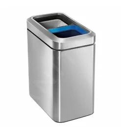 Simplehuman Poubelles - Poubelle Ouverte De Tri Sélectif 20 L, Inox Brossé CW1470