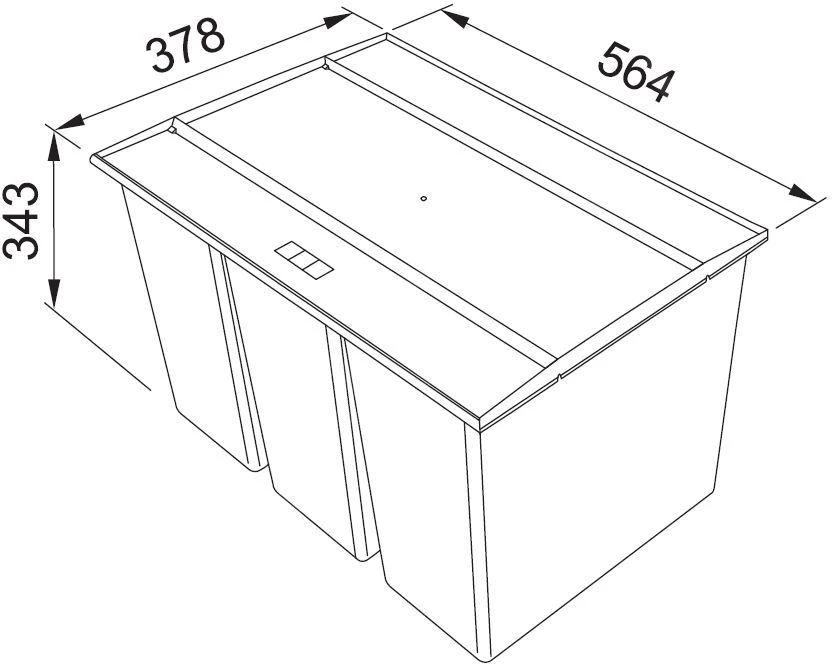 Franke Poubelle Tri Sélectif - Poubelle Encastrable Easysort 600-2-2 121.0494.193 4 Franke Poubelle Tri Sélectif - Poubelle Encastrable Easysort 600-2-2 121.0494.193 – Image 2