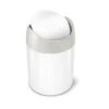 Simplehuman Poubelles - Mini Poubelle De Table, 1,5 L, Blanc CW2079 1 Simplehuman Poubelles - Mini Poubelle De Table, 1,5 L, Blanc CW2079 -Cuisine Articles Magasin 3d3a93716b100de3c9810c1d