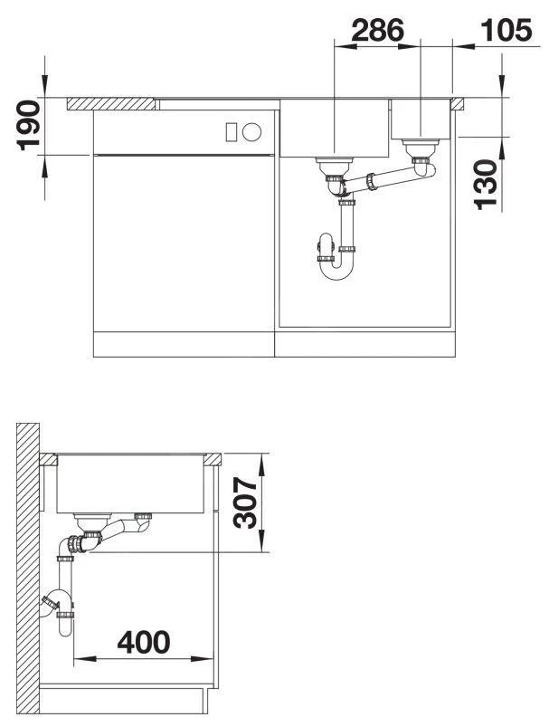 Blanco Axia III 6 - Évier En Silgranit, 990x500 Mm, Avec Commande De Vidage Et Accessoires, Noir 525852 5 Blanco Axia III 6 - Évier En Silgranit, 990x500 Mm, Avec Commande De Vidage Et Accessoires, Noir 525852 – Image 3