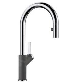 Blanco Carena S - Mitigeur D'évier Avec Bec Extractible, Gris Rocher/chrome 521359
